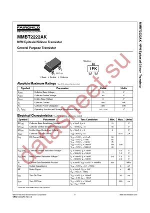 MMBT2222AK datasheet  